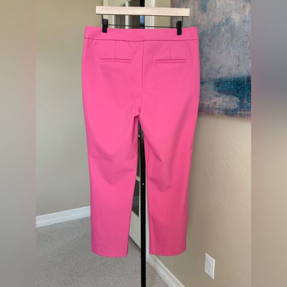 House of Harlow Pink Stretch Dress Pants Women’s Size 12 Slim Tapered Office - Picture 2 of 4
